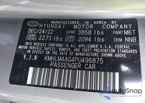 2023 Hyundai Elantra Sel из США, поврежденный, VIN KMHLM4AG4PU496875